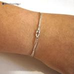Zilveren fijn knoop armbandje, Verzenden, Nieuw, Zilver