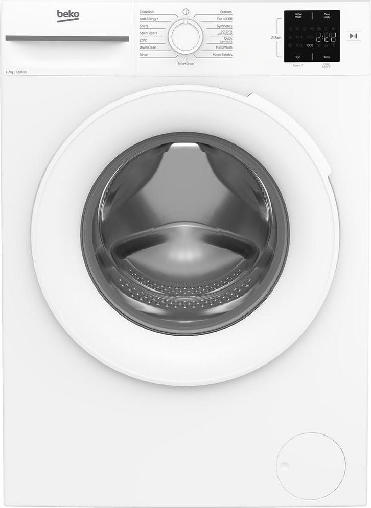 Beko BM1WU3721W - Wasmachine - 7 kg - 1200 tpm -, Witgoed en Apparatuur, Wasmachines, Nieuw, Voorlader, 85 tot 90 cm, Ophalen of Verzenden