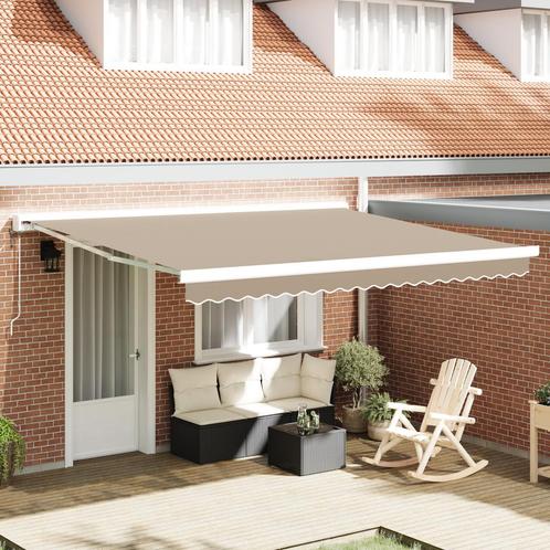 vidaXL Luifel Vervangstof voor 4x3 m Frame Beige, Tuin en Terras, Zonneschermen, Nieuw, Verzenden