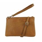 Landley Kroko Dames Crossbodytasje Vintage Pullup Leer Bruin, Overige merken, Bruin, Verzenden, Nieuw