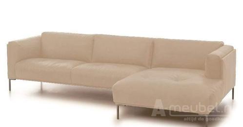 Loungebank Bern - loungebanken - Creme, Huis en Inrichting, Banken | Sofa's en Chaises Longues, Nieuw, Leer