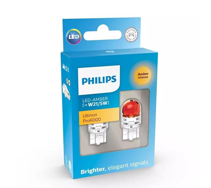 Philips W21/5W LED Retrofit Oranje 12V 2 Stuks, Auto-onderdelen, Verlichting, Nieuw, Ophalen of Verzenden