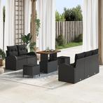 vidaXL 8-delige tuinsofa set met kussens - zwart poly rattan, Verzenden, Nieuw, Rotan