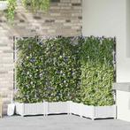 vidaXL Plantenbakken 5 st met latwerk 120x120x125,5 cm wit, Tuin en Terras, Bloembakken en Plantenbakken, Verzenden, Nieuw, 100 cm of meer