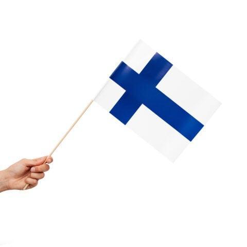 Zwaaivlaggetjes Finland 20x30cm (10st), Hobby en Vrije tijd, Feestartikelen, Nieuw, Ophalen of Verzenden