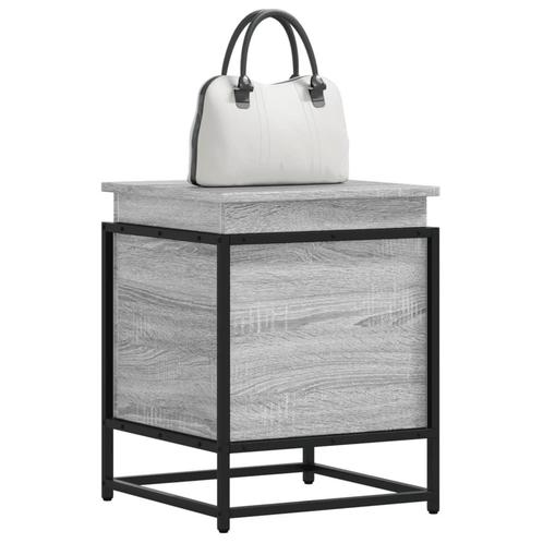 vidaXL Opbergbox met deksel 40x40x51,5 cm bewerkt hout grijs, Huis en Inrichting, Woonaccessoires | Kisten, Nieuw, Verzenden