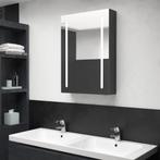 vidaXL Badkamerkast met spiegel en LED 50x13x70 cm glanzend, Verzenden, Nieuw