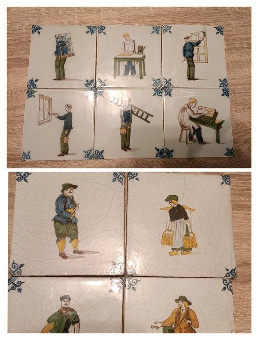 Tegel (10) - Tichelaar, Makkum - 1970-1990 - Delfts Blauw, Antiek en Kunst, Antiek | Glas en Kristal