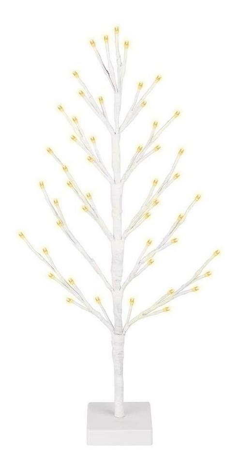 Kerstboom met LED - 60cm - 51 LED - Warm Wit - wit, Diversen, Kerst, Nieuw, Ophalen of Verzenden