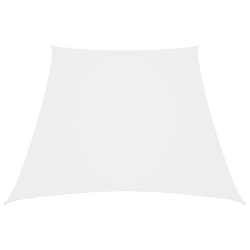 vidaXL Zonnescherm trapezium 3/4x3 m oxford stof wit, Tuin en Terras, Zonneschermen, Nieuw, Verzenden