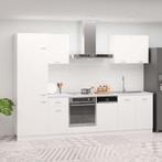 vidaXL 7-delige Keukenkastenset Lyon bewerkt hout wit, Huis en Inrichting, Keuken | Keukenelementen, Verzenden, Nieuw, Wit