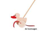 houten stokrollers - duwstok - loopstok eend nu 50% korting, Verzenden, Nieuw, Duw- of Trekspeelgoed