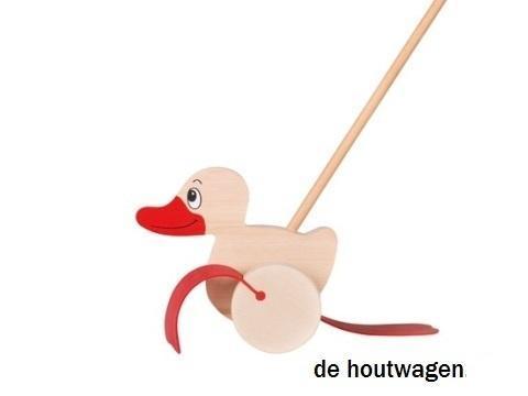 houten stokrollers - duwstok - loopstok eend nu 50% korting, Kinderen en Baby's, Speelgoed | Houten speelgoed, Duw- of Trekspeelgoed