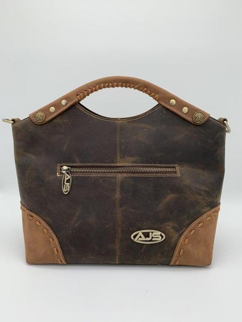 Handtas donker en licht bruin leren tas, Auto-onderdelen, Overige Auto-onderdelen, Nieuw, Ophalen of Verzenden
