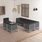 vidaXL 8-delige Loungeset met kussens massief grenenhout, Verzenden, Nieuw, Loungeset