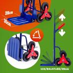 Trappen Steekwagen Blauw Rood Staal 65x47x115cm 200kg, Verzenden, Nieuw