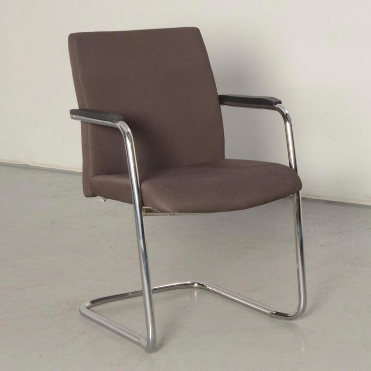 Huislijn Lima vergaderstoel, taupe, sledeframe, Huis en Inrichting, Stoelen, Ophalen of Verzenden