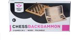Schaak en Backgammon Opklapbaar | Longfield - Reisspellen, Nieuw, Verzenden