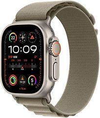 Apple Watch Ultra 2 49 mm titanium kast naturel op, Telecommunicatie, Overige Telecommunicatie, Zo goed als nieuw, Verzenden