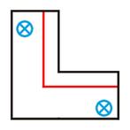 L-koppelstuk, rechts hoekstuk, 3-fase rail, Zakelijke goederen, Kantoor en Winkelinrichting | Kantoorartikelen, Ophalen of Verzenden