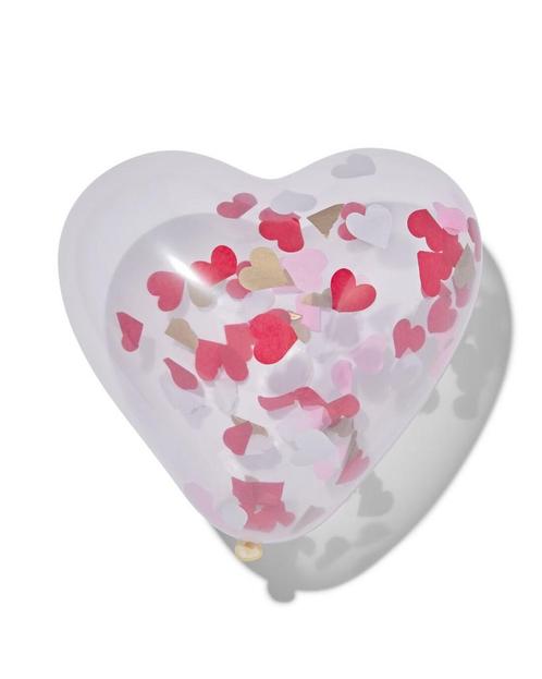HEMA Confettiballonnen hart 30 cm - 6 stuks, Hobby en Vrije tijd, Feestartikelen, Nieuw, Verzenden