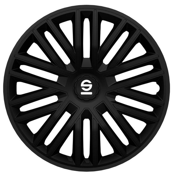 4-Delige Sparco Wieldoppen  Bergamo 15-inch zwart, Auto diversen, Wieldoppen, Verzenden
