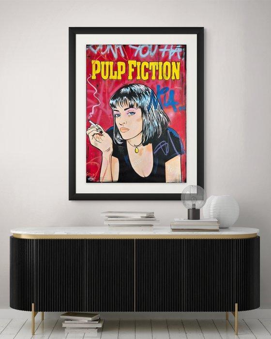 Hipo (1988) - Hipo X Pulp Fiction X Mia Wallace (XL Original, Antiek en Kunst, Kunst | Schilderijen | Modern