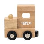 Houten lettertrein Locomotief in naturel – educatief en s., Ophalen of Verzenden, Nieuw