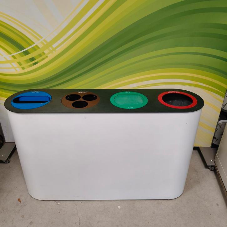 Afvalbak Lune Split 4 - 4x 38 liter wit met antraciet deksel, Huis en Inrichting, Woonaccessoires | Prullenbakken, Ophalen of Verzenden