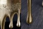 Extravagante bijzettafel LIQUID LINE 50cm goud druppelvormig, Ophalen of Verzenden, Nieuw