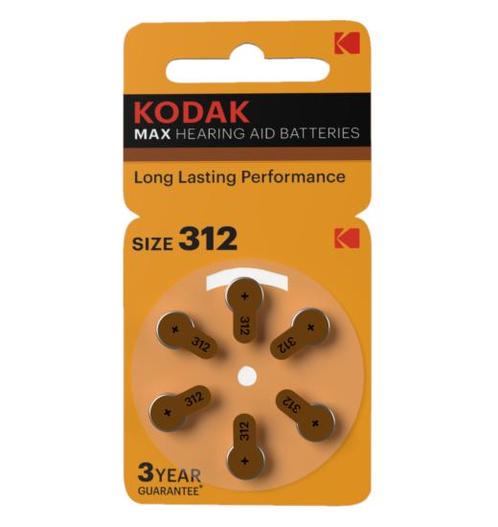 Kodak Hoorbatterij Kodak Hearing Aid 312 bruin (6 stuks), Diversen, Verpleegmiddelen, Nieuw, Ophalen of Verzenden