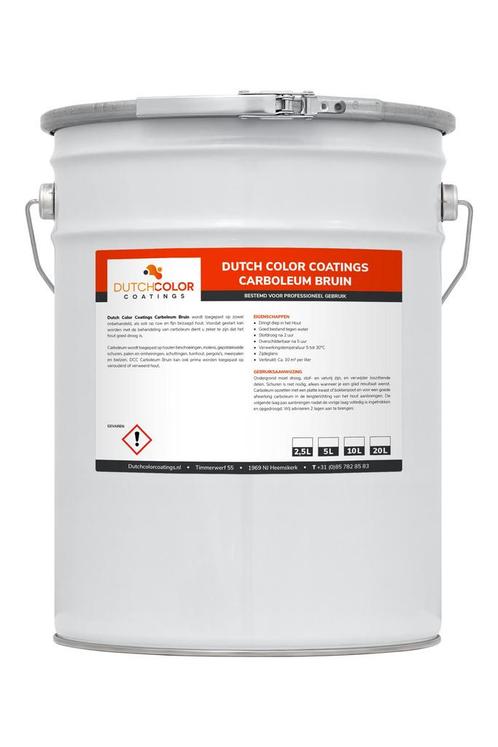 DCC Carboleum Bruin 10L, Doe-het-zelf en Verbouw, Verf, Beits en Lak, Verf, Bruin, Nieuw, 5 tot 10 liter, Verzenden