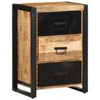 vidaXL Ladekast 50x35x70 cm massief ruw mangohout, Huis en Inrichting, Kasten | Buffetkasten, Verzenden, Nieuw, 50 tot 100 cm