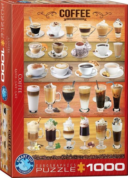 Coffee Puzzel (1000 stukjes) | Eurographics - Puzzels, Hobby en Vrije tijd, Denksport en Puzzels, Nieuw, Verzenden