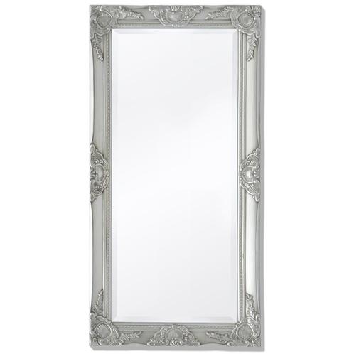 vidaXL Wandspiegel Barok 100 x 50 cm zilver, Huis en Inrichting, Woonaccessoires | Spiegels, Nieuw, Verzenden