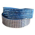 Fako Bijoux® - Wikkelarmband - Metal Bling - Blauw, Sieraden, Tassen en Uiterlijk, Armbanden, Nieuw, Verzenden