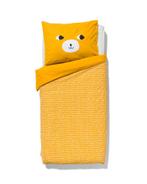 HEMA Peuterdekbedovertrek 120x150cm zacht katoen beer, Verzenden, Nieuw, Geel