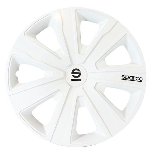 4-Delige Sparco Wieldoppen  Palermo 16-inch wit, Auto diversen, Wieldoppen, Verzenden