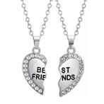 Fako Bijoux® - Vriendschapsketting - Gebroken Hart - Kristal, Sieraden, Tassen en Uiterlijk, Kettingen, Verzenden, Nieuw