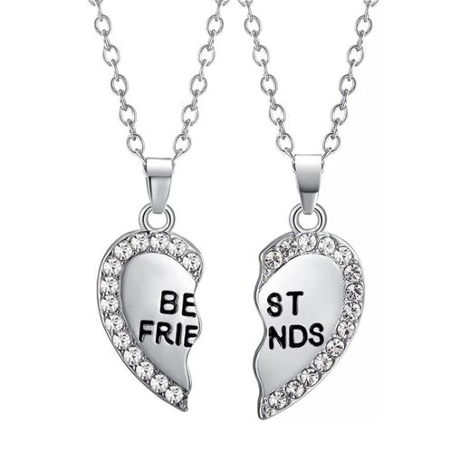 Fako Bijoux® - Vriendschapsketting - Gebroken Hart - Kristal, Sieraden, Tassen en Uiterlijk, Kettingen, Verzenden