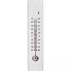 Benson Witte metalen thermometer - 30 cm - Celsius & Fahr..., Ophalen of Verzenden, Nieuw