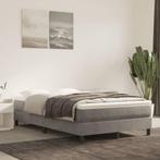 vidaXL Bedframe zonder matras 120x200 cm fluweel lichtgrijs, Huis en Inrichting, Slaapkamer | Bedden, Verzenden, Nieuw, Twijfelaar