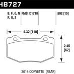 Hawk DTC-30 2015 Chevy Corvette Z06 Rear Race Brake Pads -, Ophalen of Verzenden, Nieuw