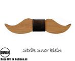 LaserWood Strik Snor Klein, Kleding | Heren, Stropdassen, Verzenden, Nieuw