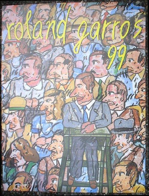 Antonio Seguí - Roland Garros Tennis Sport printed by, Antiek en Kunst, Kunst | Tekeningen en Foto's