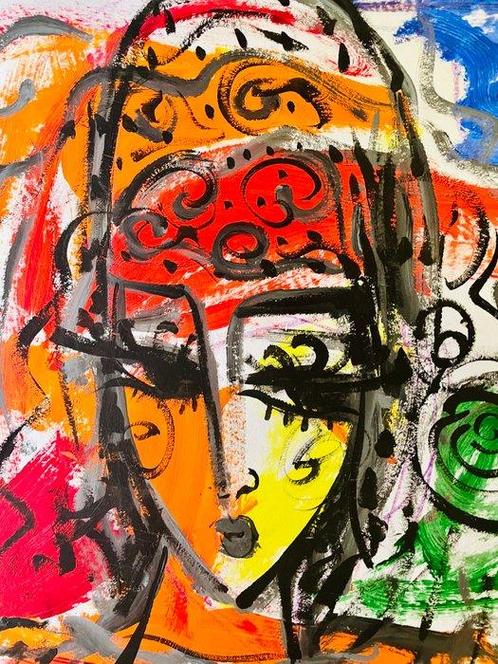 Hrasarkos (1975) - Portrait, Antiek en Kunst, Kunst | Schilderijen | Klassiek