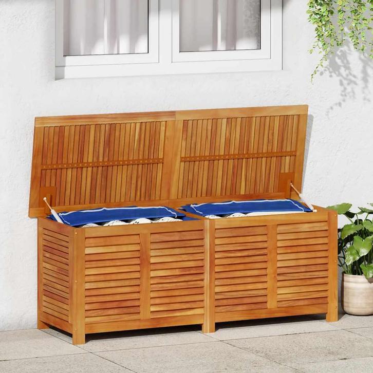 vidaXL Tuinbox met jaloezieën 150x50x56 cm massief, Tuin en Terras, Overige Tuin en Terras, Nieuw, Verzenden