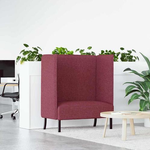 vidaXL Hoge Rug Bank Wijnrood 109 x 56 x 121 cm Stof, Huis en Inrichting, Banken | Bankstellen, Nieuw, Minder dan 150 cm, Stof