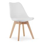 4x witte kuipstoelen - duurzaam houten frame & eco-ledere..., Huis en Inrichting, Tafels | Eettafels, Ophalen of Verzenden, Nieuw