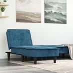 vidaXL Chaise longue fluweel blauw, Huis en Inrichting, Banken | Sofa's en Chaises Longues, Verzenden, Nieuw